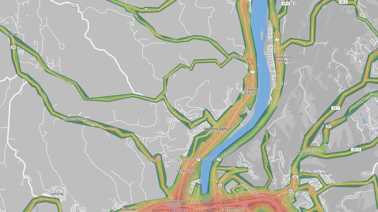 43935, OH Map of Noise Levels in 43935
