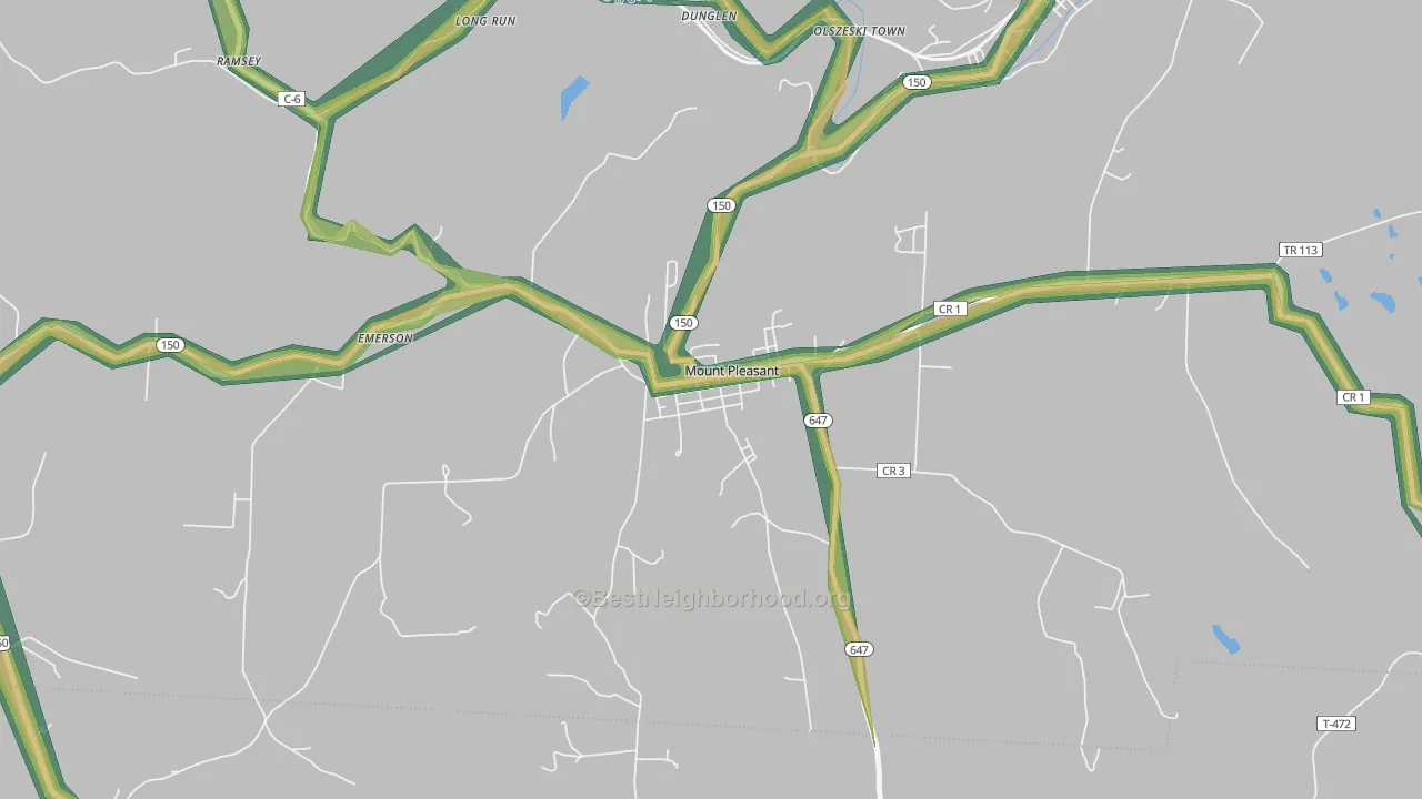 43939, OH Map of Noise Levels in 43939