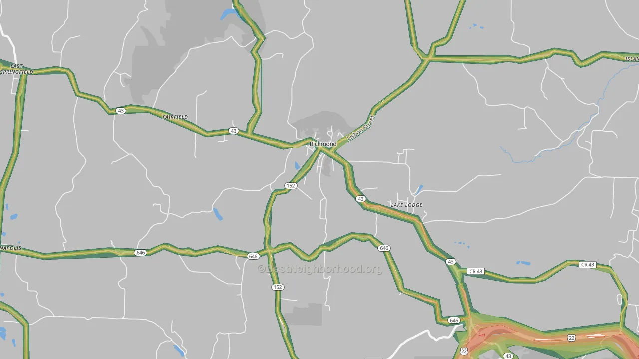 43944, OH Map of Noise Levels in 43944