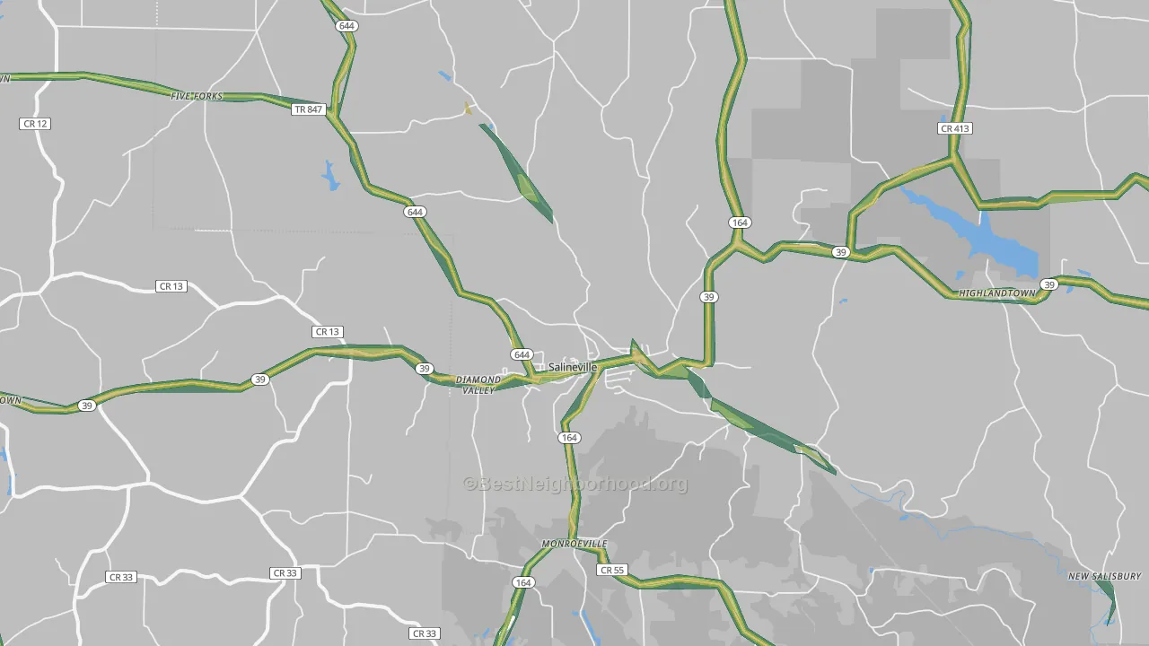 43945, OH Map of Noise Levels in 43945