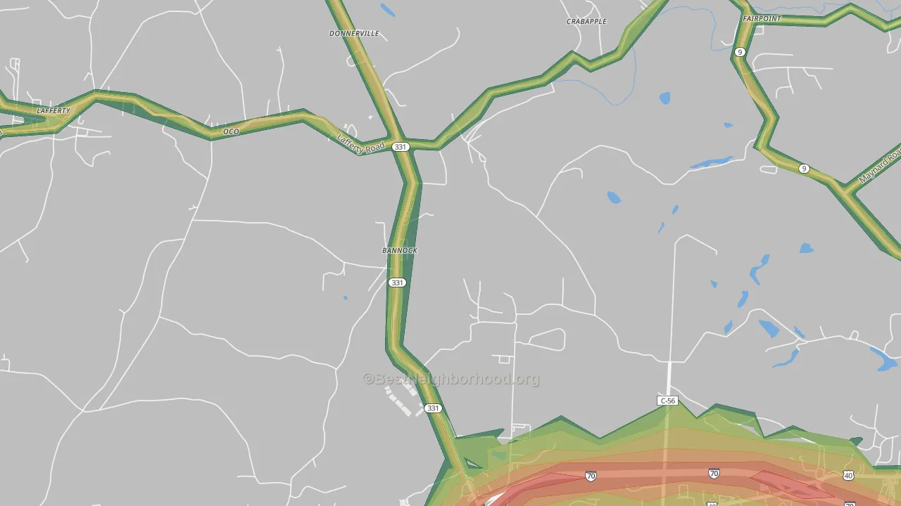 43972, OH Map of Noise Levels in 43972