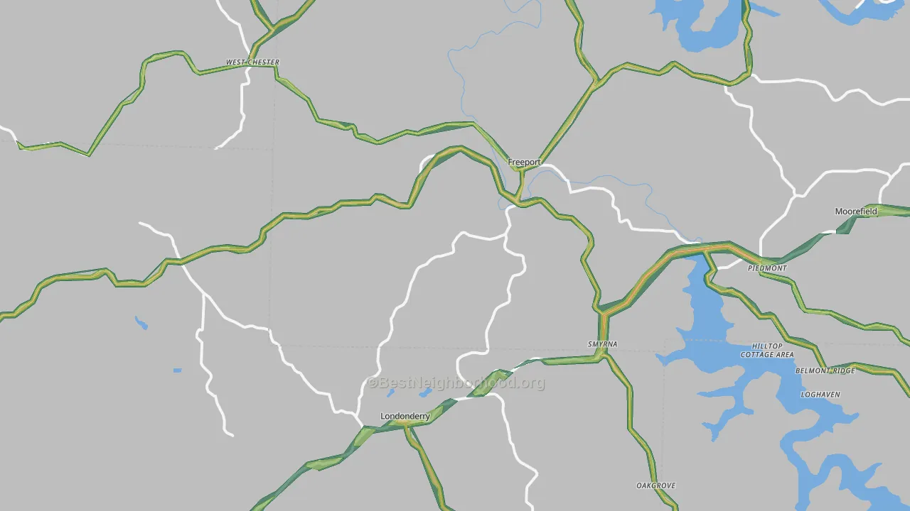 43973, OH Map of Noise Levels in 43973