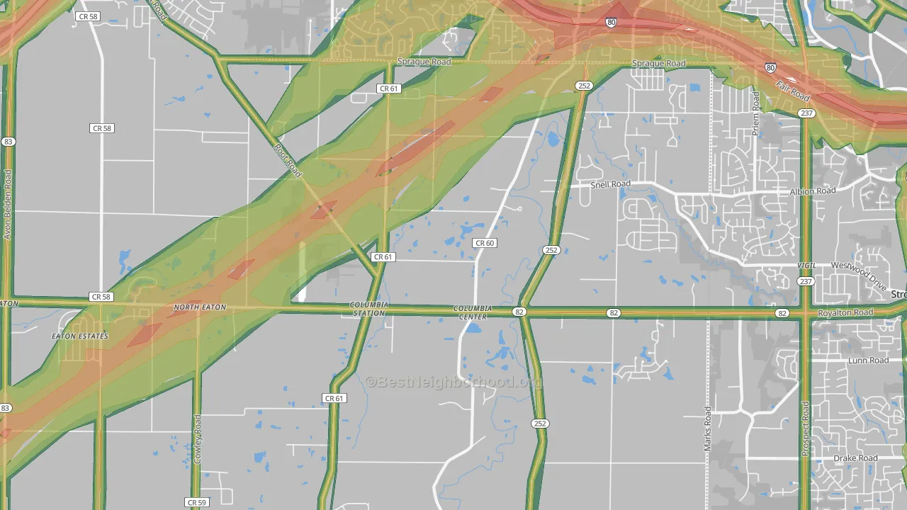 44028, OH Map of Noise Levels in 44028