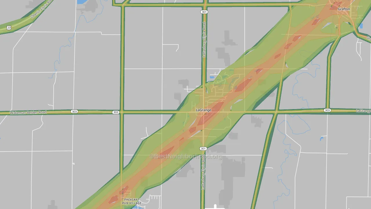 44050, OH Map of Noise Levels in 44050