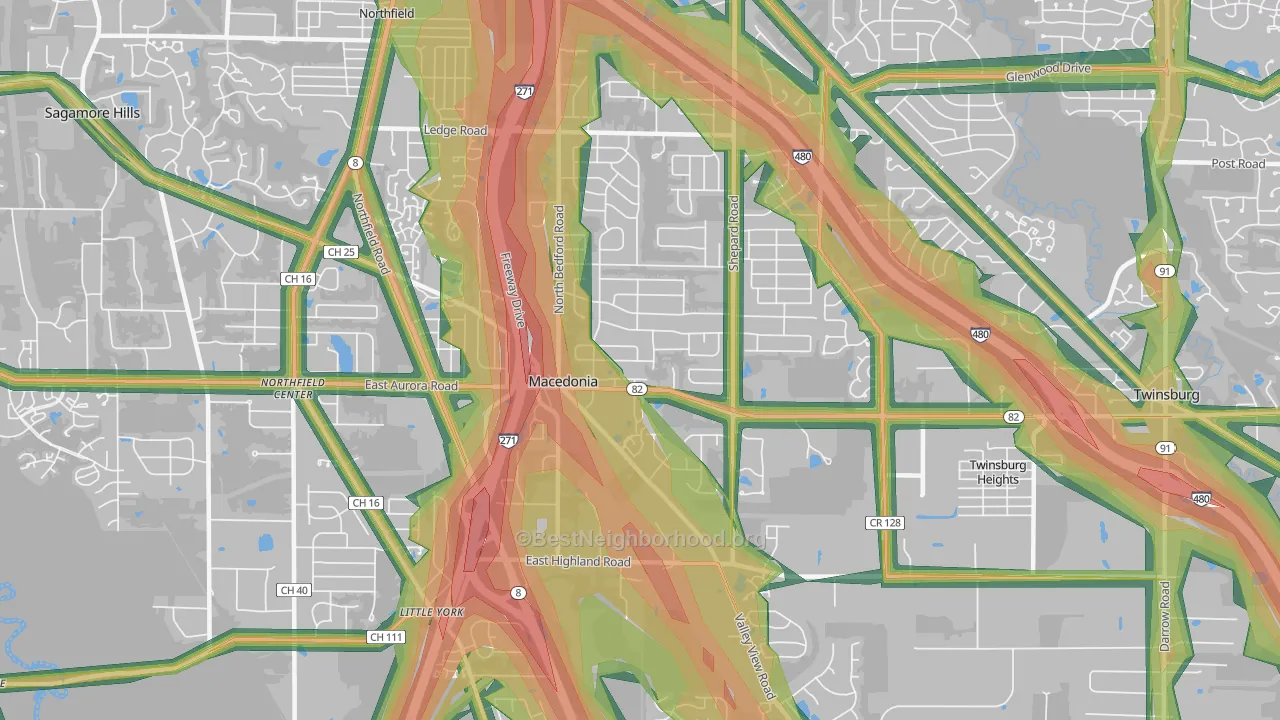 44056, OH Map of Noise Levels in 44056