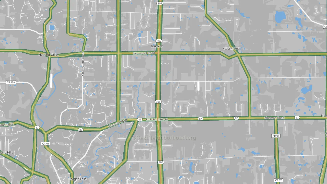 44072, OH Map of Noise Levels in 44072
