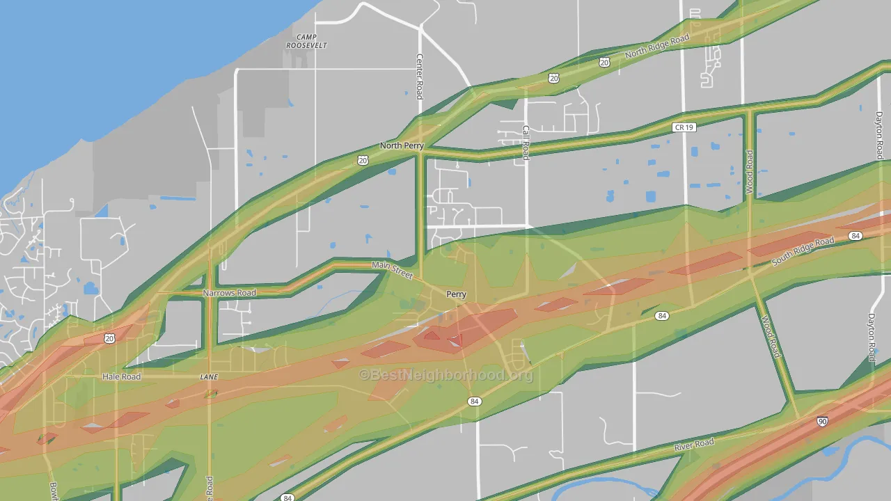 44081, OH Map of Noise Levels in 44081