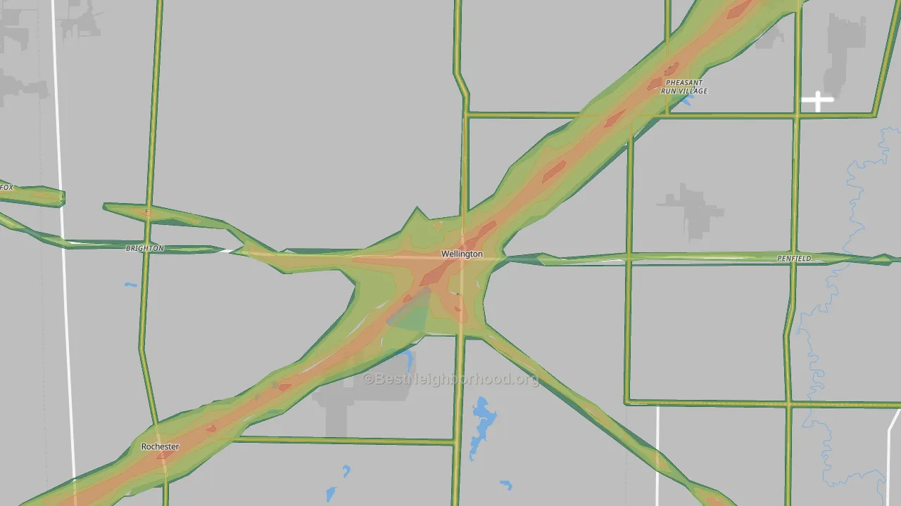 44090, OH Map of Noise Levels in 44090