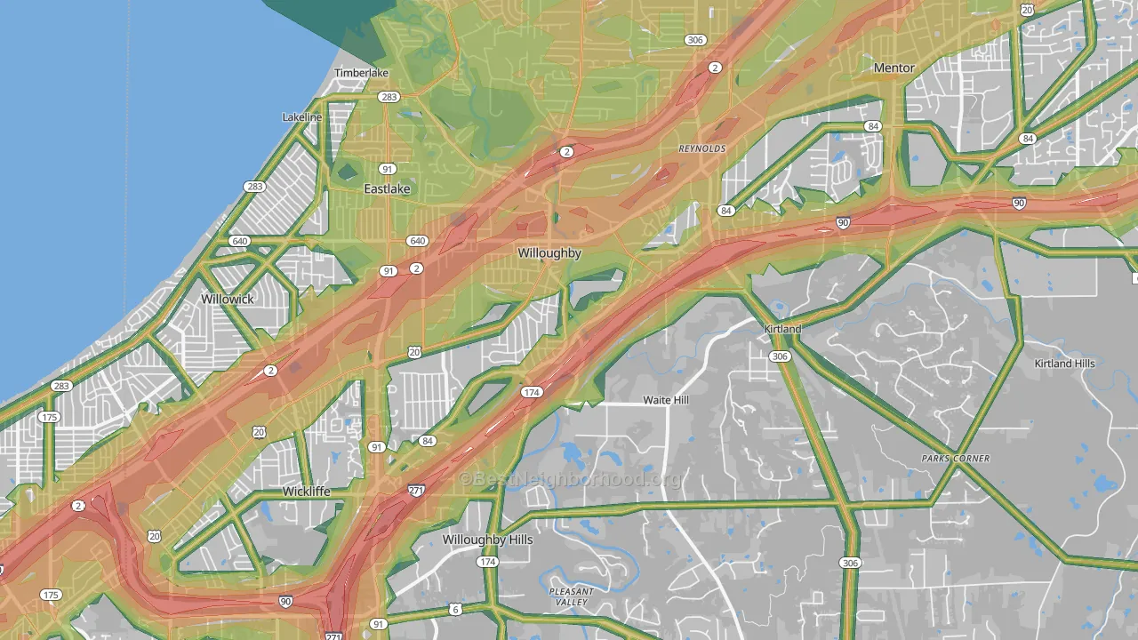 44094, OH Map of Noise Levels in 44094