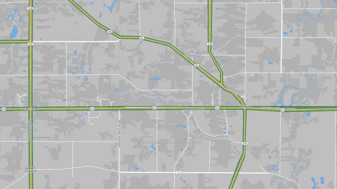 44099, OH Map of Noise Levels in 44099