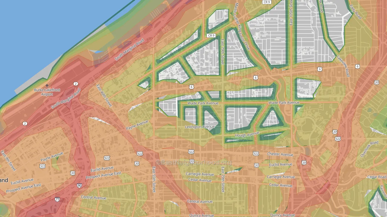 44103, OH Map of Noise Levels in 44103