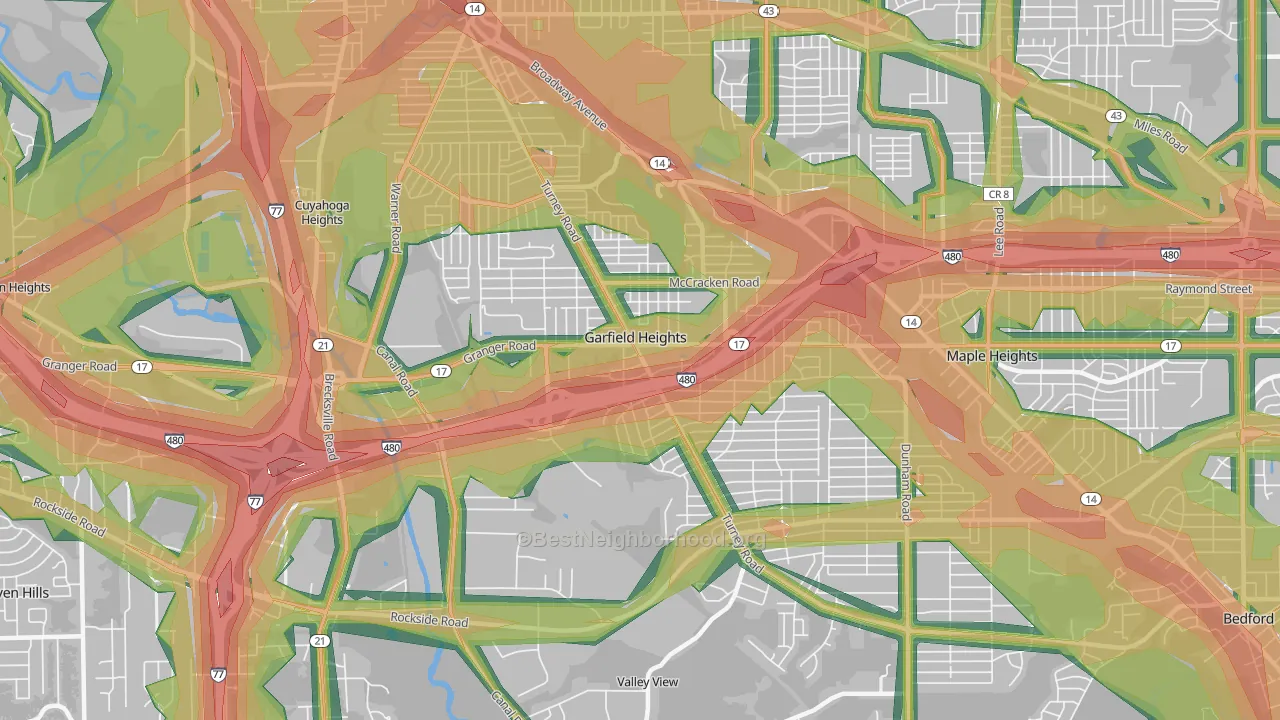 44125, OH Map of Noise Levels in 44125