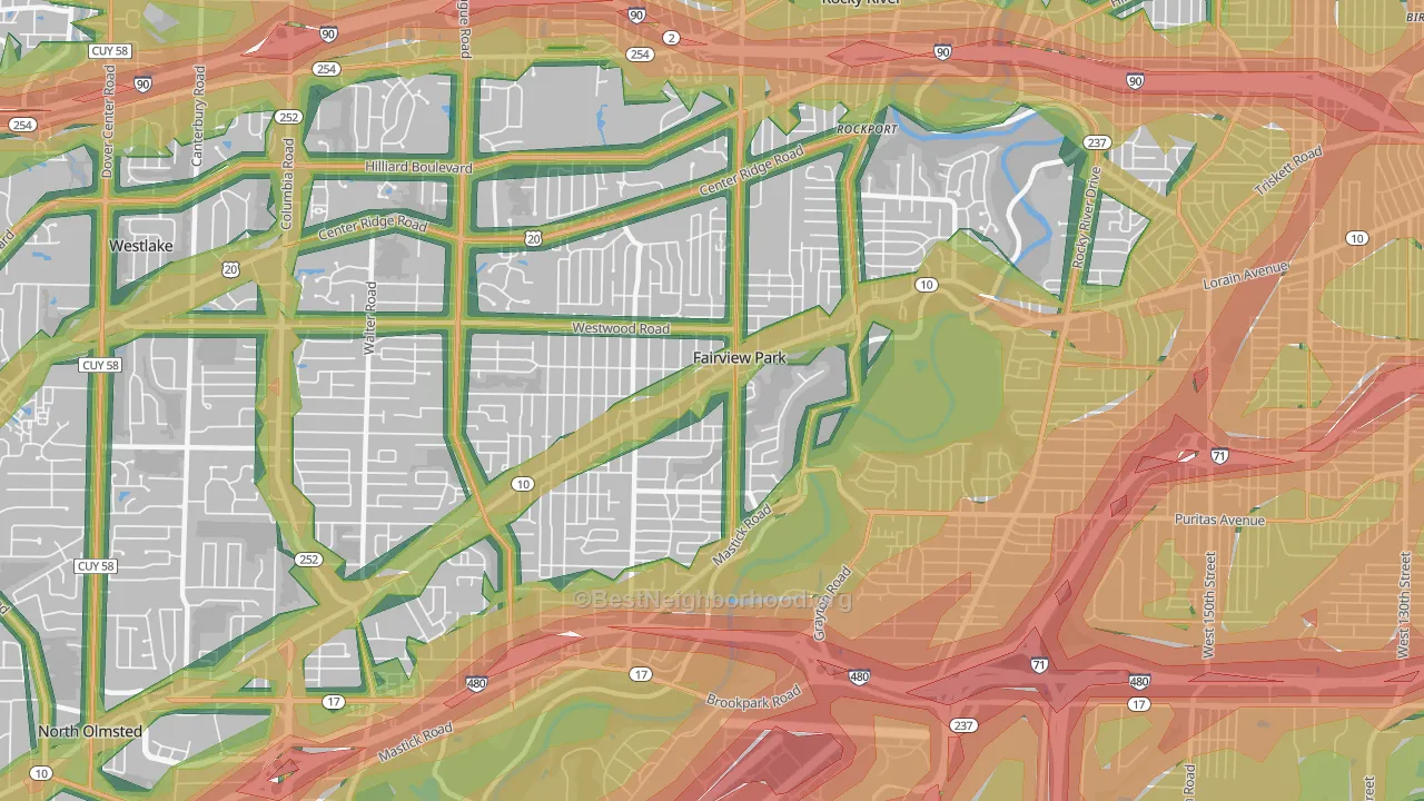 44126, OH Map of Noise Levels in 44126