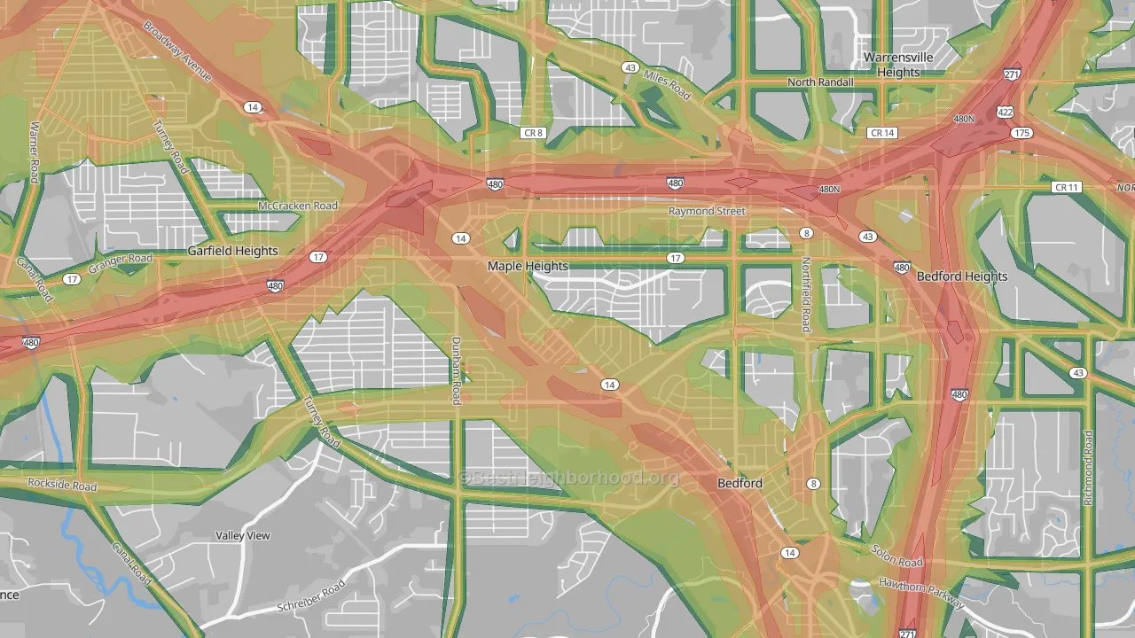44137, OH Map of Noise Levels in 44137