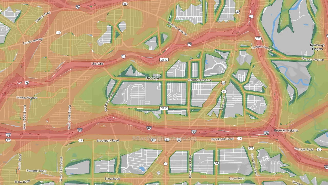 44144, OH Map of Noise Levels in 44144