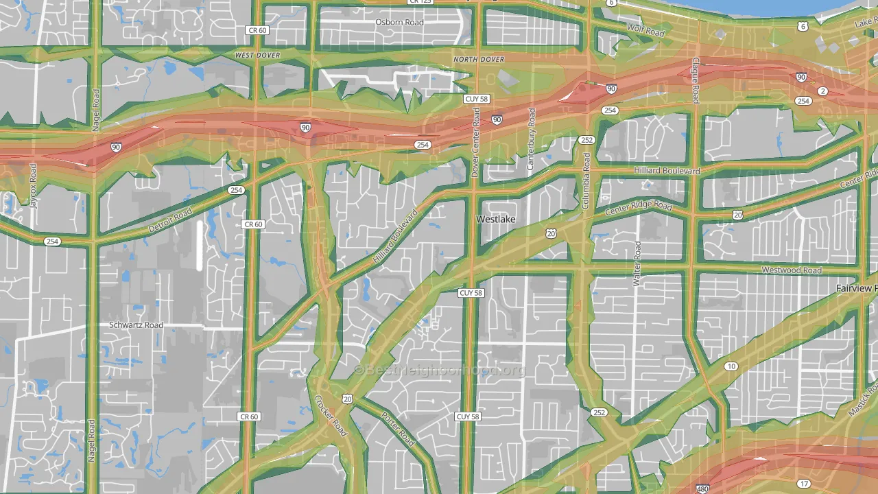 44145, OH Map of Noise Levels in 44145