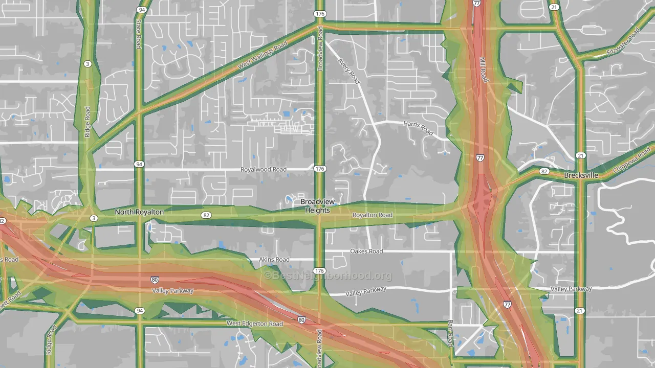 44147, OH Map of Noise Levels in 44147