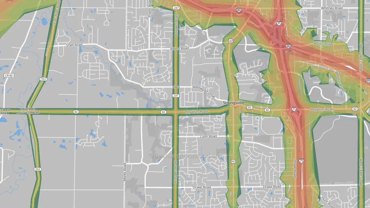 44149, OH Map of Noise Levels in 44149