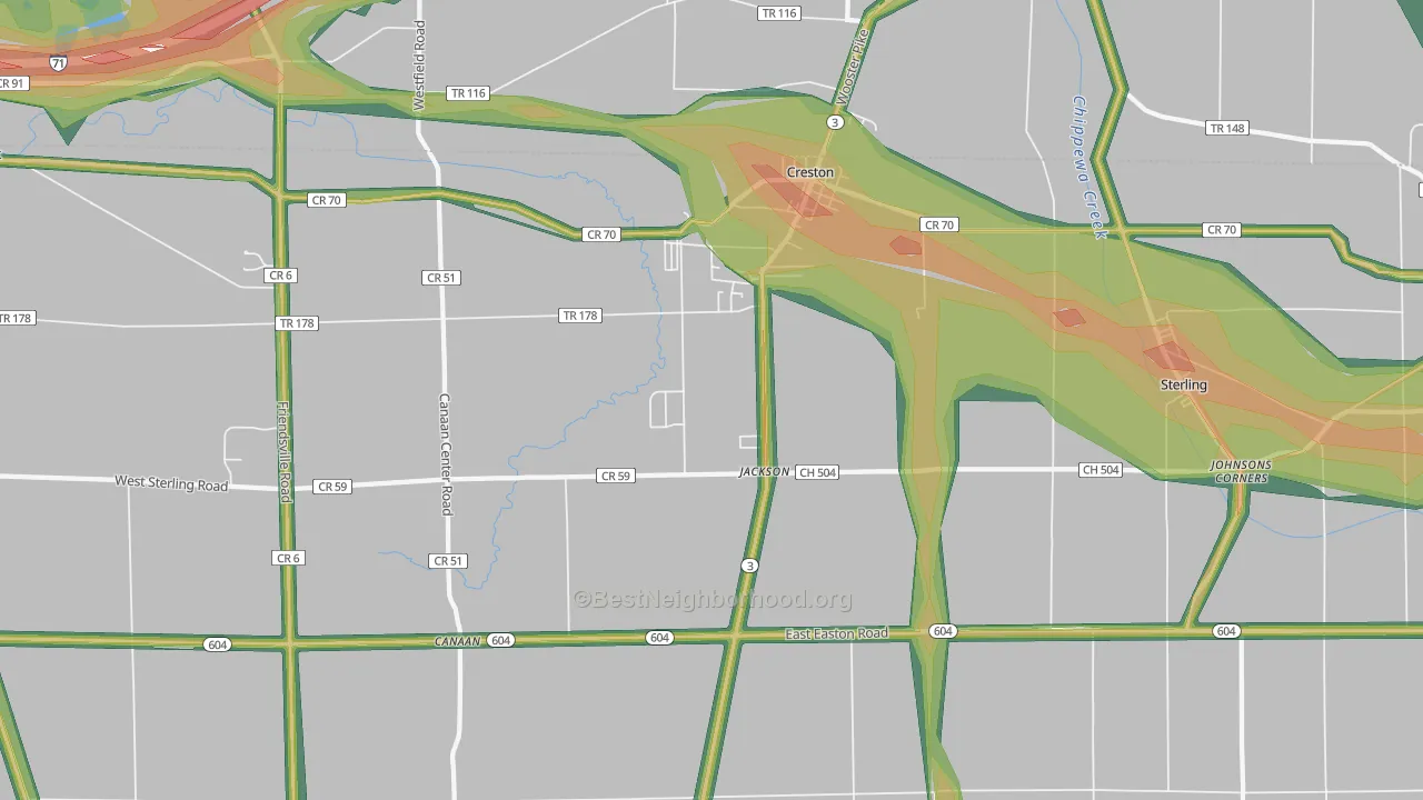 44217, OH Map of Noise Levels in 44217