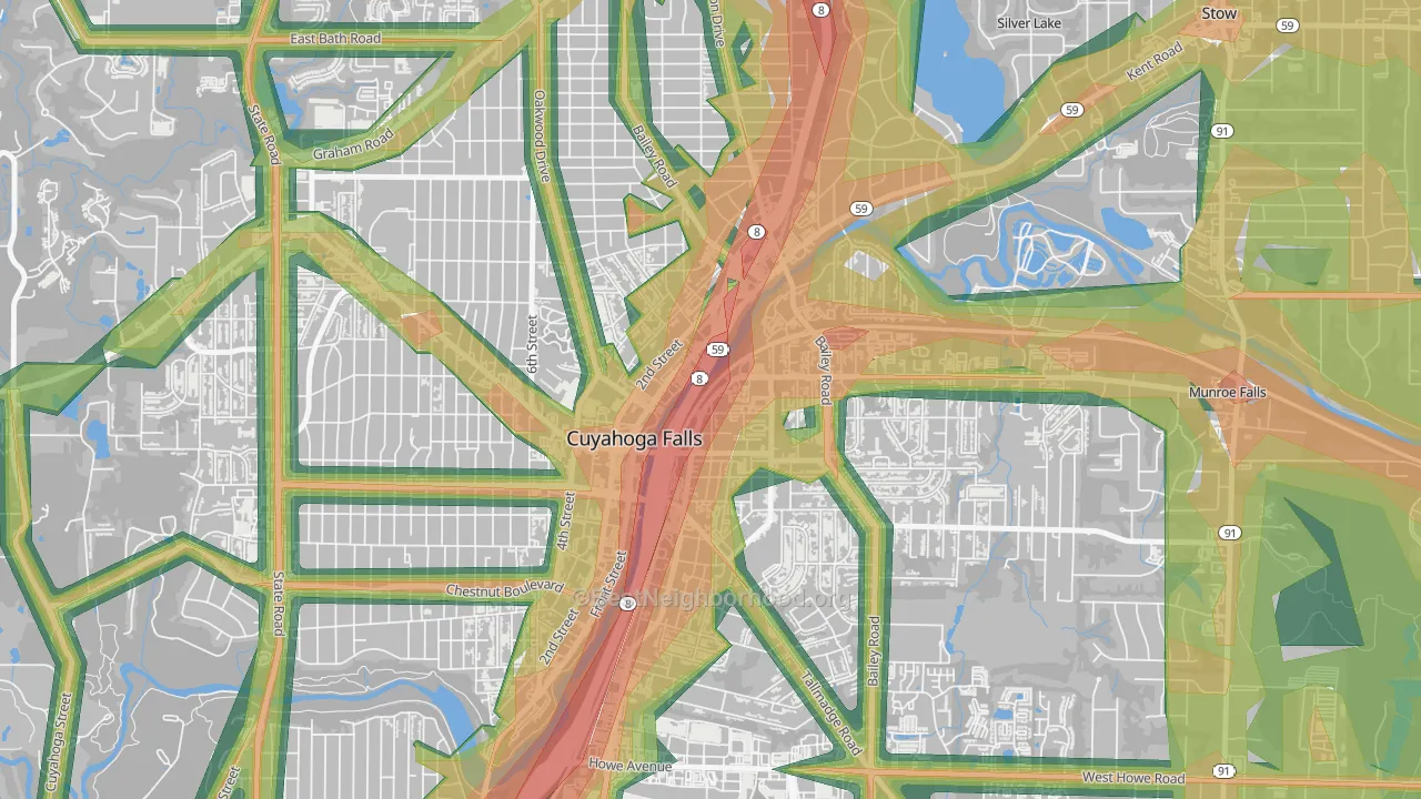 44221, OH Map of Noise Levels in 44221