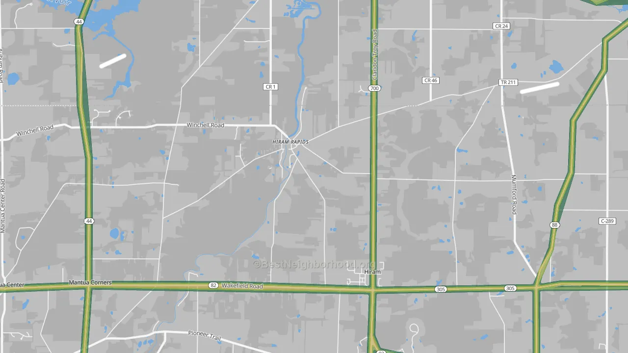 44234, OH Map of Noise Levels in 44234
