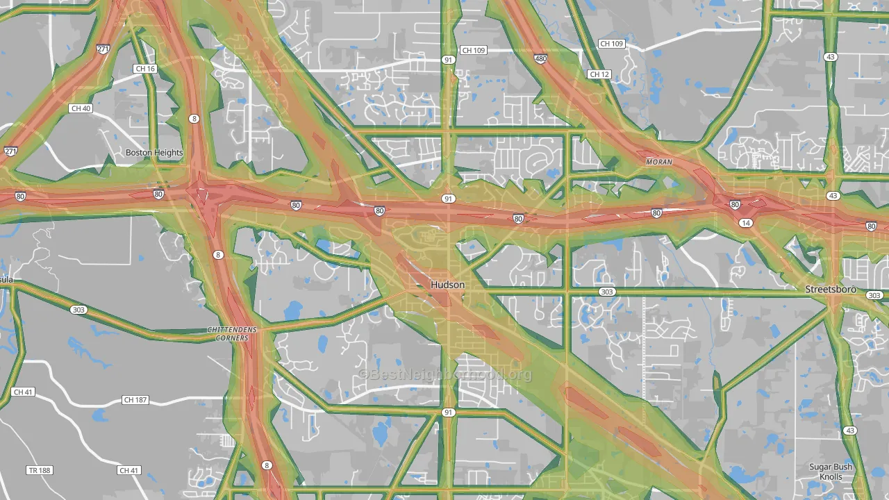 44236, OH Map of Noise Levels in 44236