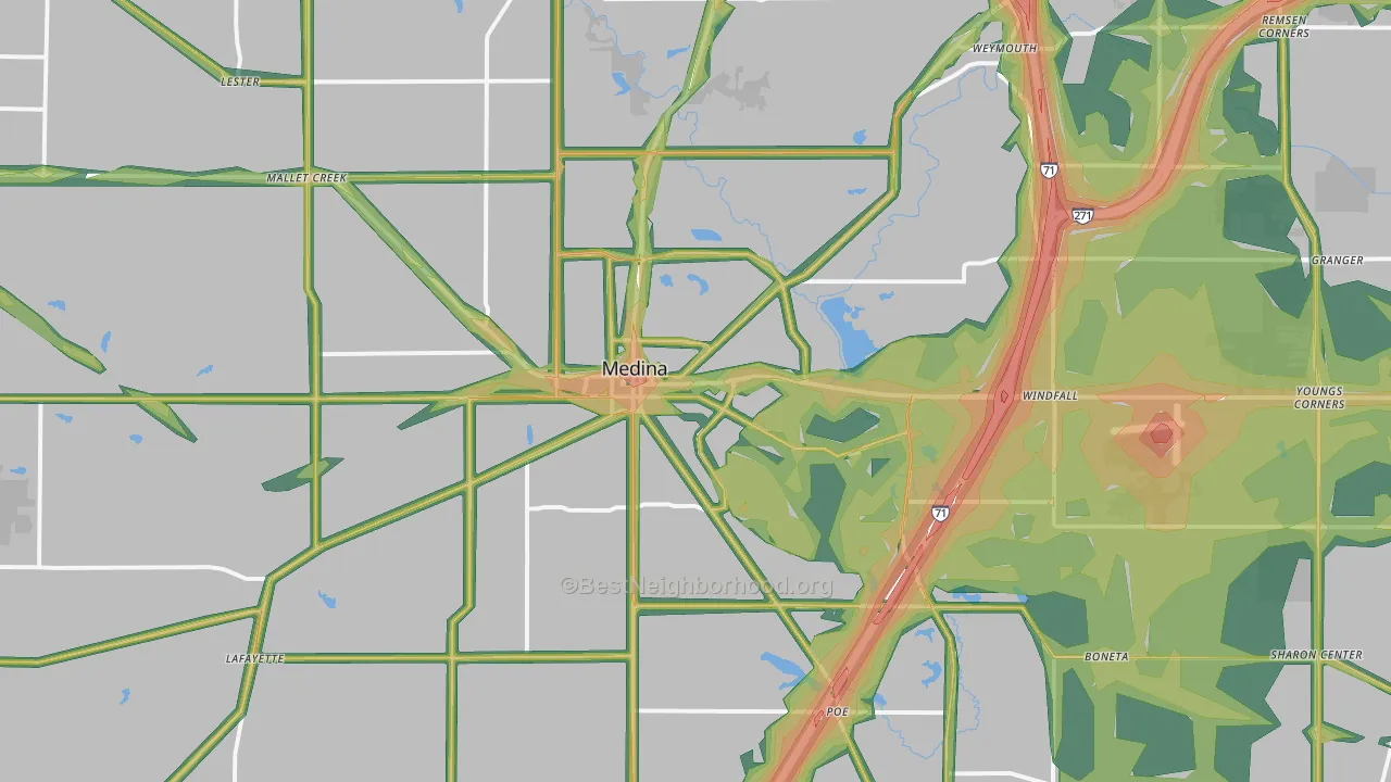 44256, OH Map of Noise Levels in 44256