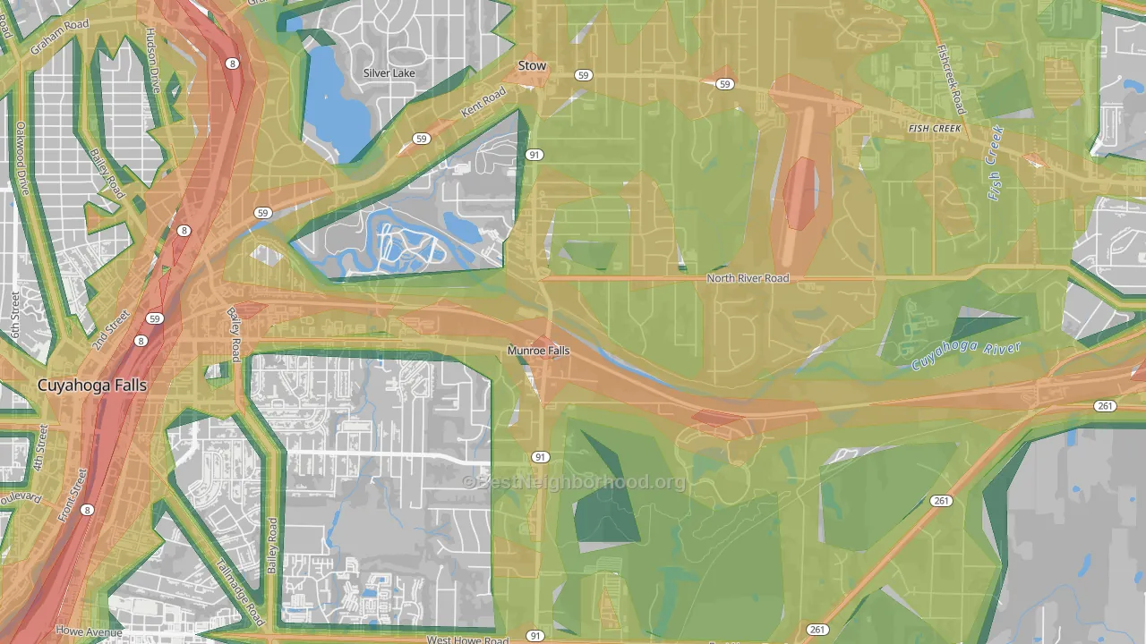 44262, OH Map of Noise Levels in 44262
