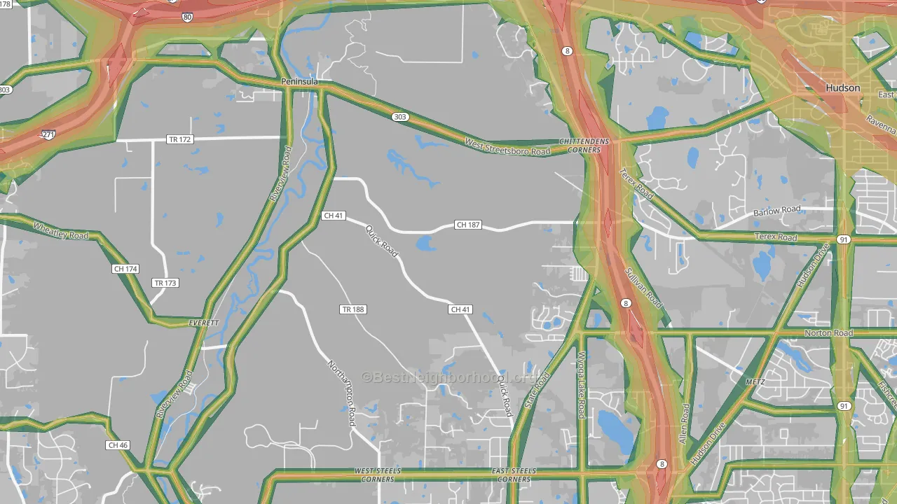 44264, OH Map of Noise Levels in 44264