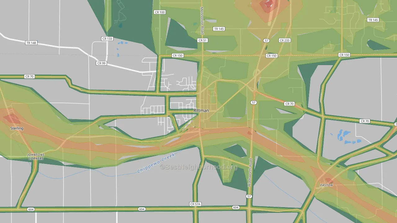 44270, OH Map of Noise Levels in 44270