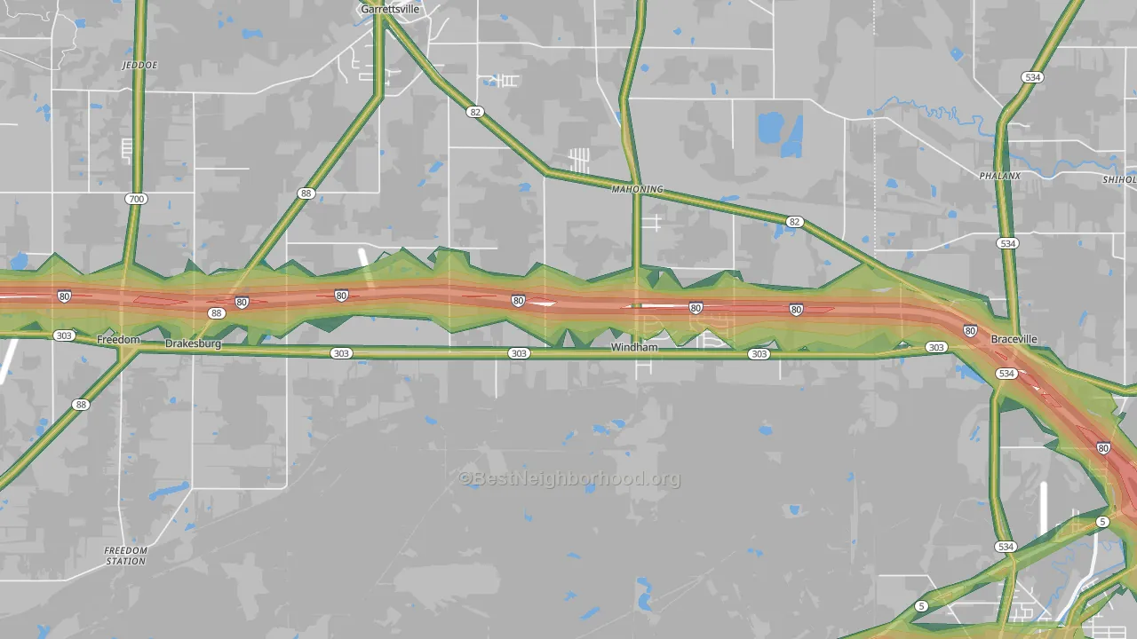 44288, OH Map of Noise Levels in 44288
