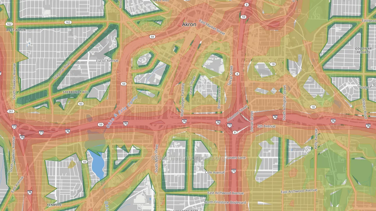 44311, OH Map of Noise Levels in 44311