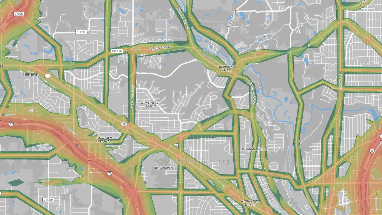 44313, OH Map of Noise Levels in 44313