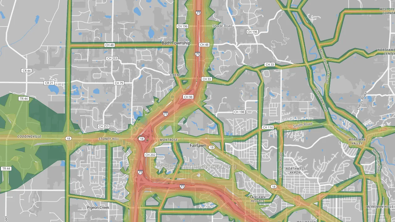 44333, OH Map of Noise Levels in 44333