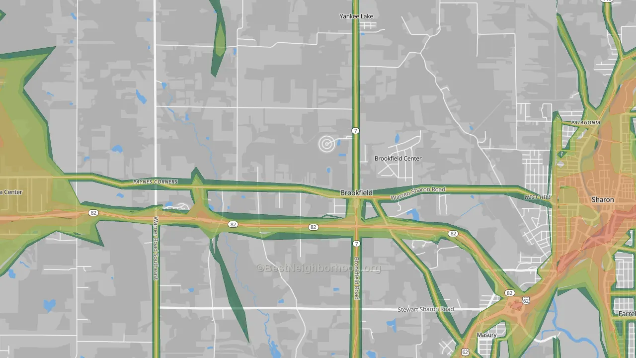 44403, OH Map of Noise Levels in 44403