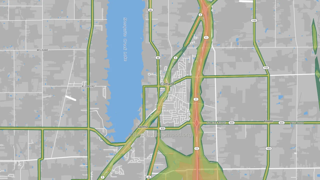 44410, OH Map of Noise Levels in 44410
