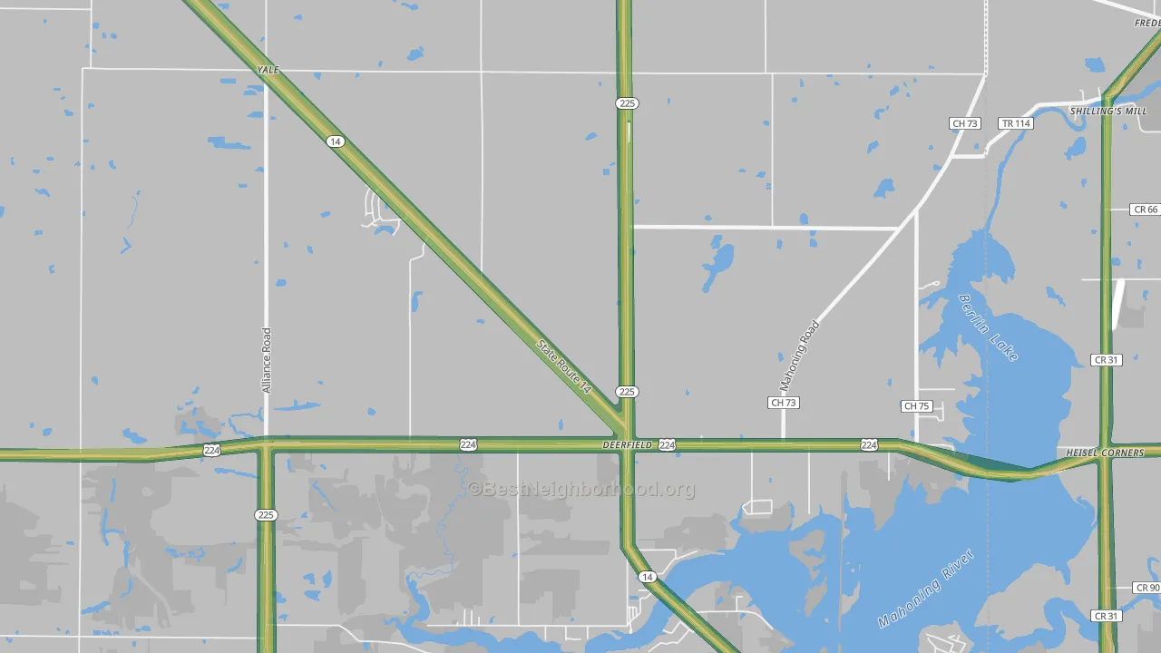 44411, OH Map of Noise Levels in 44411