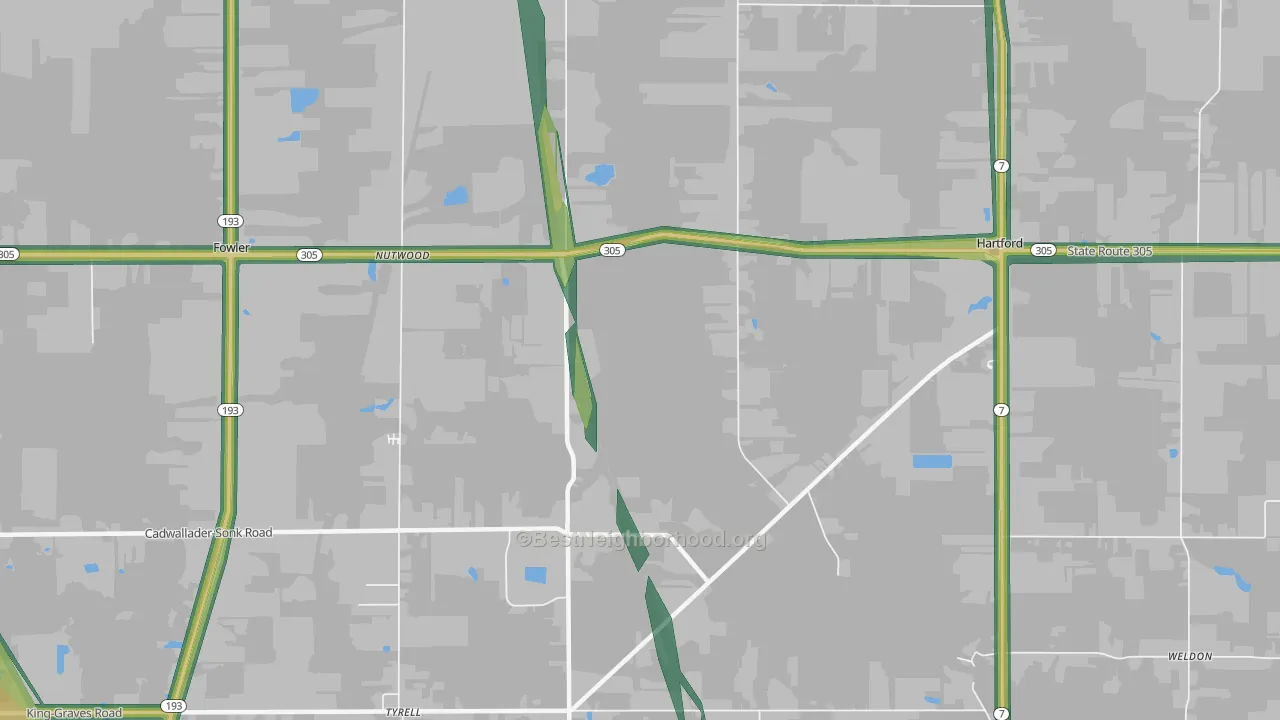 44418, OH Map of Noise Levels in 44418