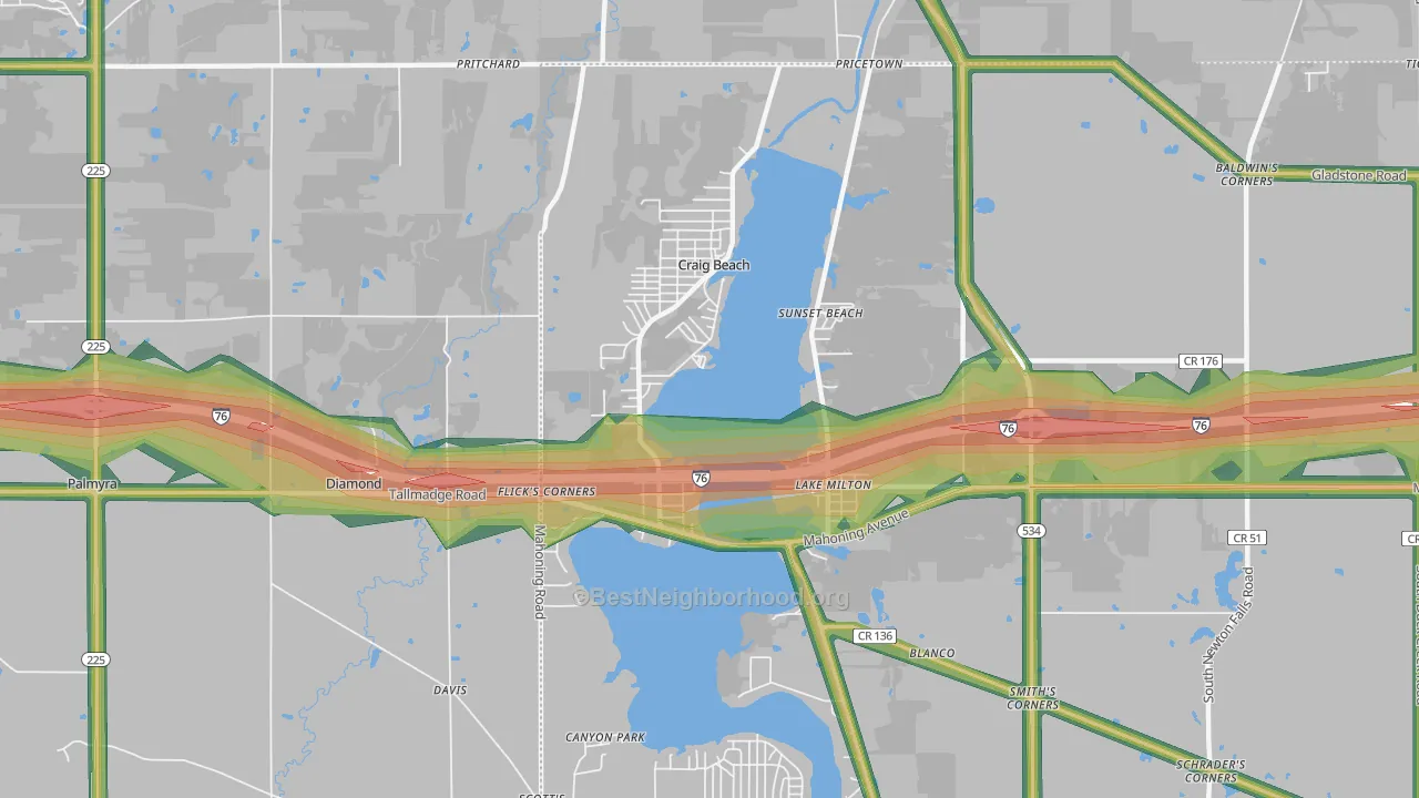 44429, OH Map of Noise Levels in 44429