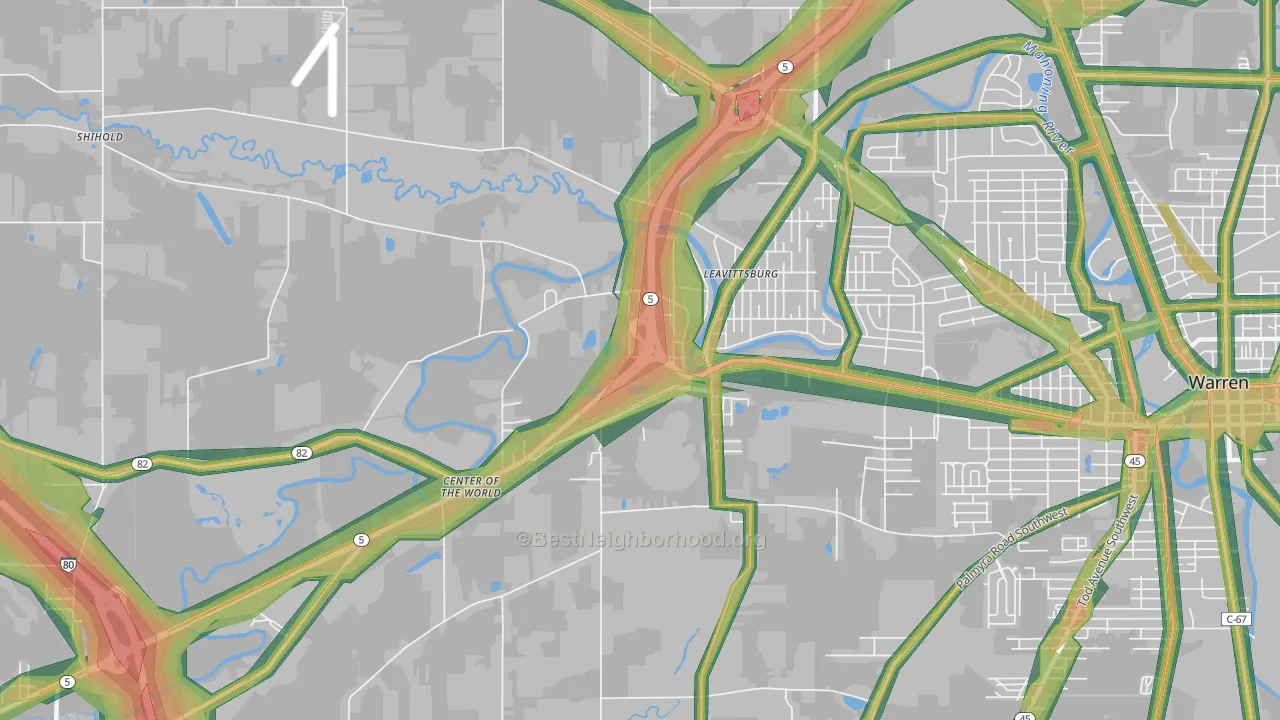44430, OH Map of Noise Levels in 44430