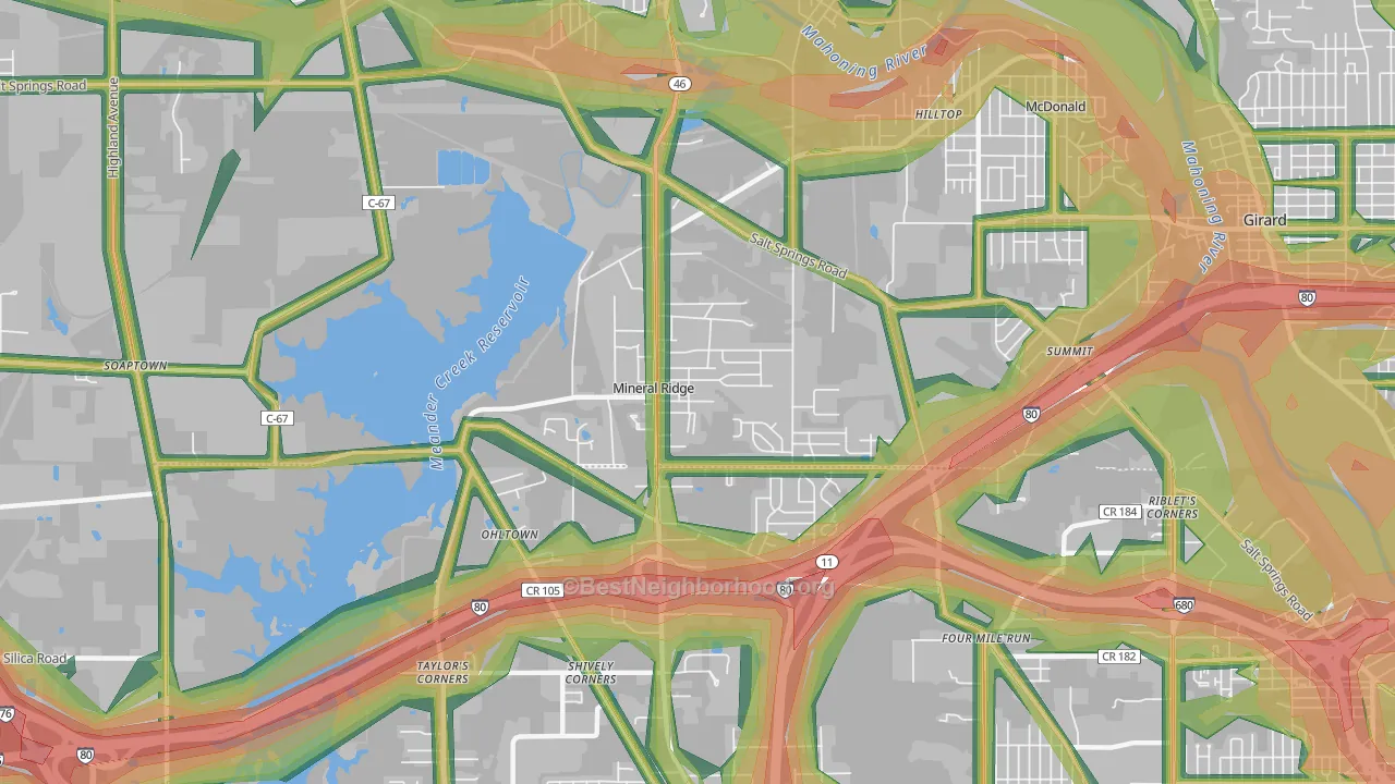 44440, OH Map of Noise Levels in 44440