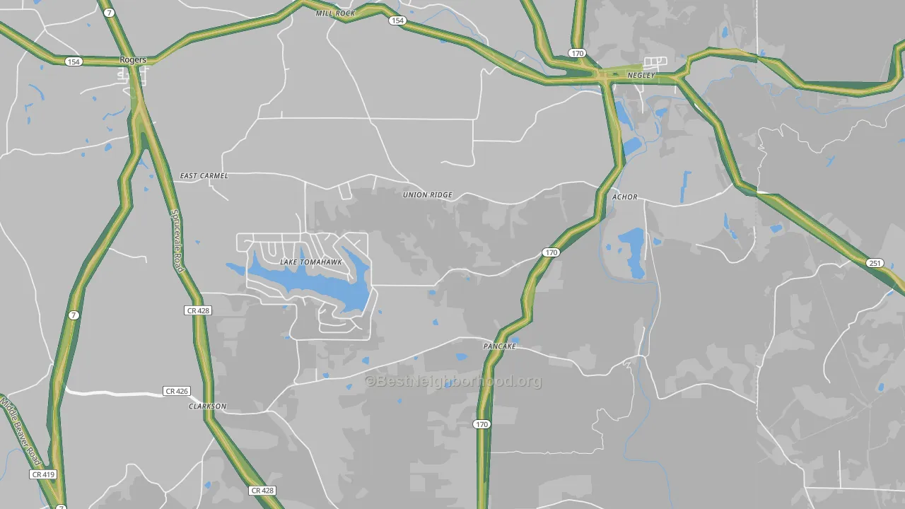 44441, OH Map of Noise Levels in 44441