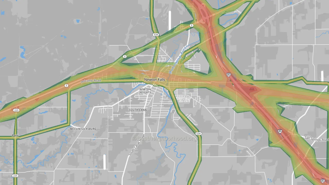44444, OH Map of Noise Levels in 44444