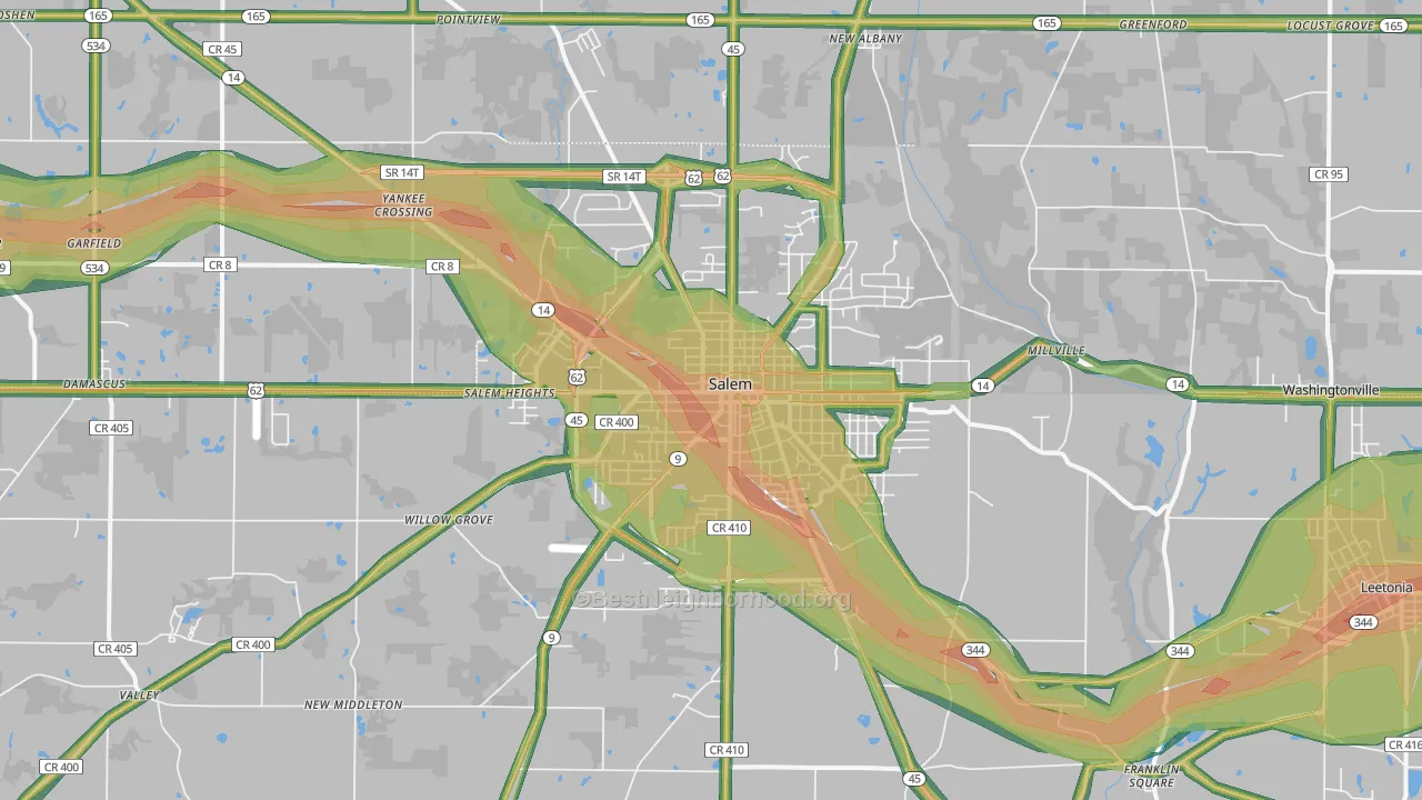 44460, OH Map of Noise Levels in 44460