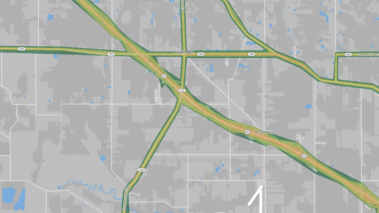44470, OH Map of Noise Levels in 44470