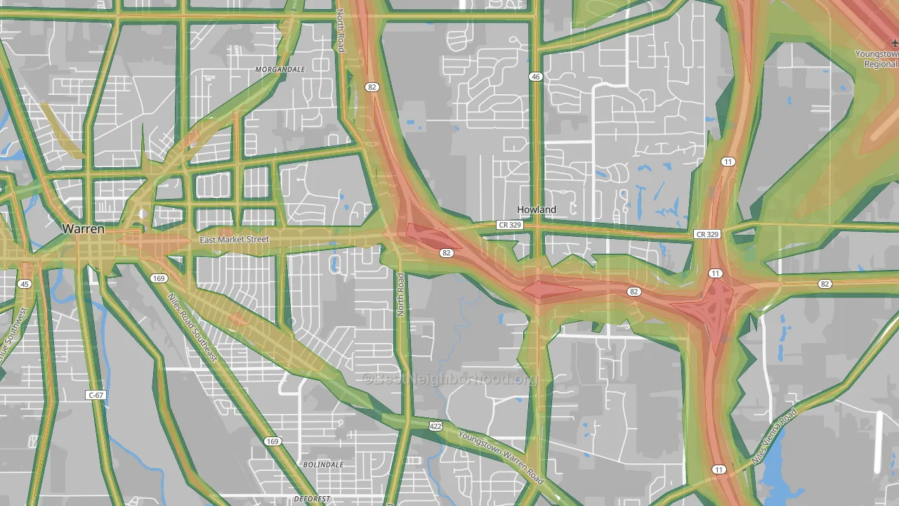 44484, OH Map of Noise Levels in 44484