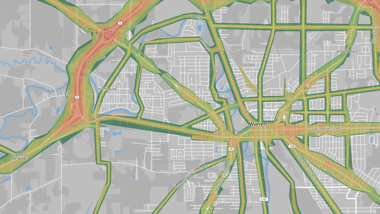 44485, OH Map of Noise Levels in 44485