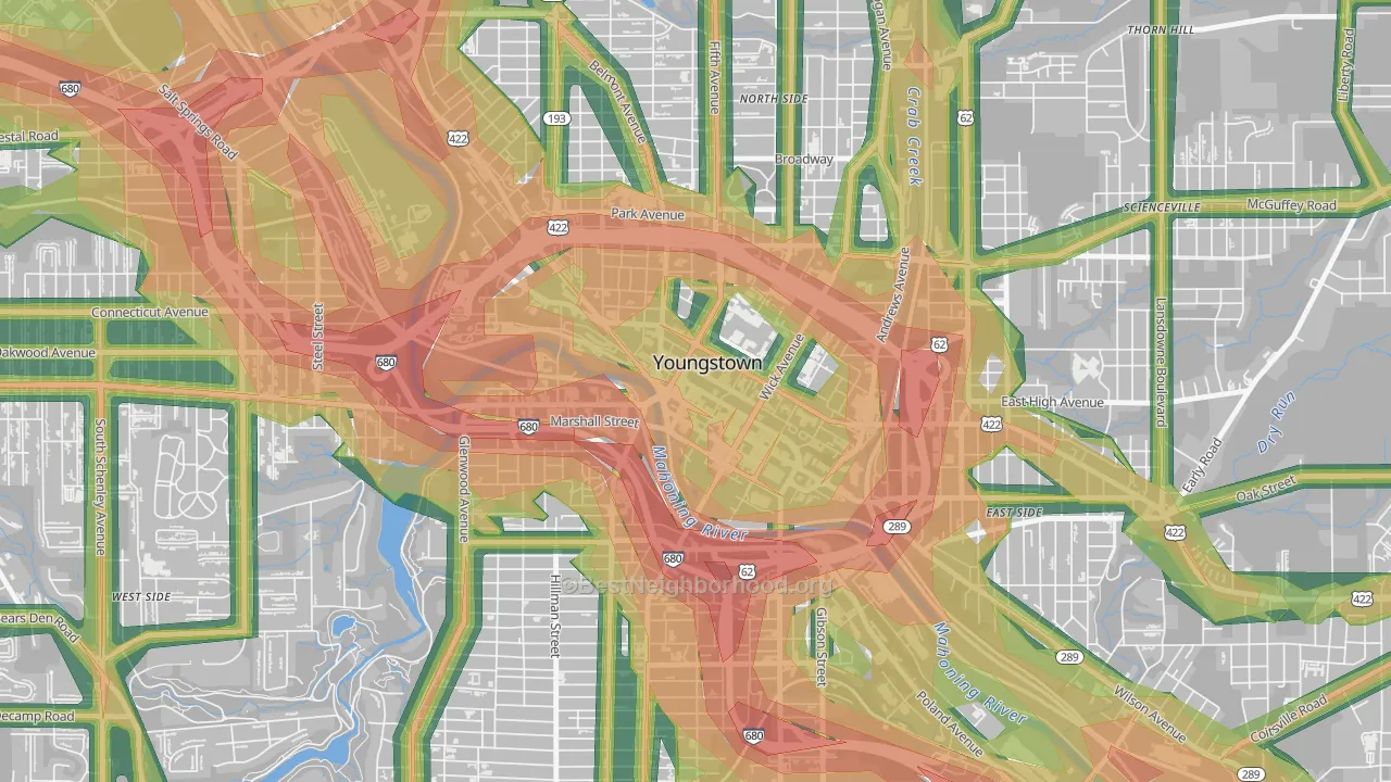 44503, OH Map of Noise Levels in 44503