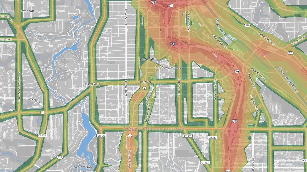 44507, OH Map of Noise Levels in 44507