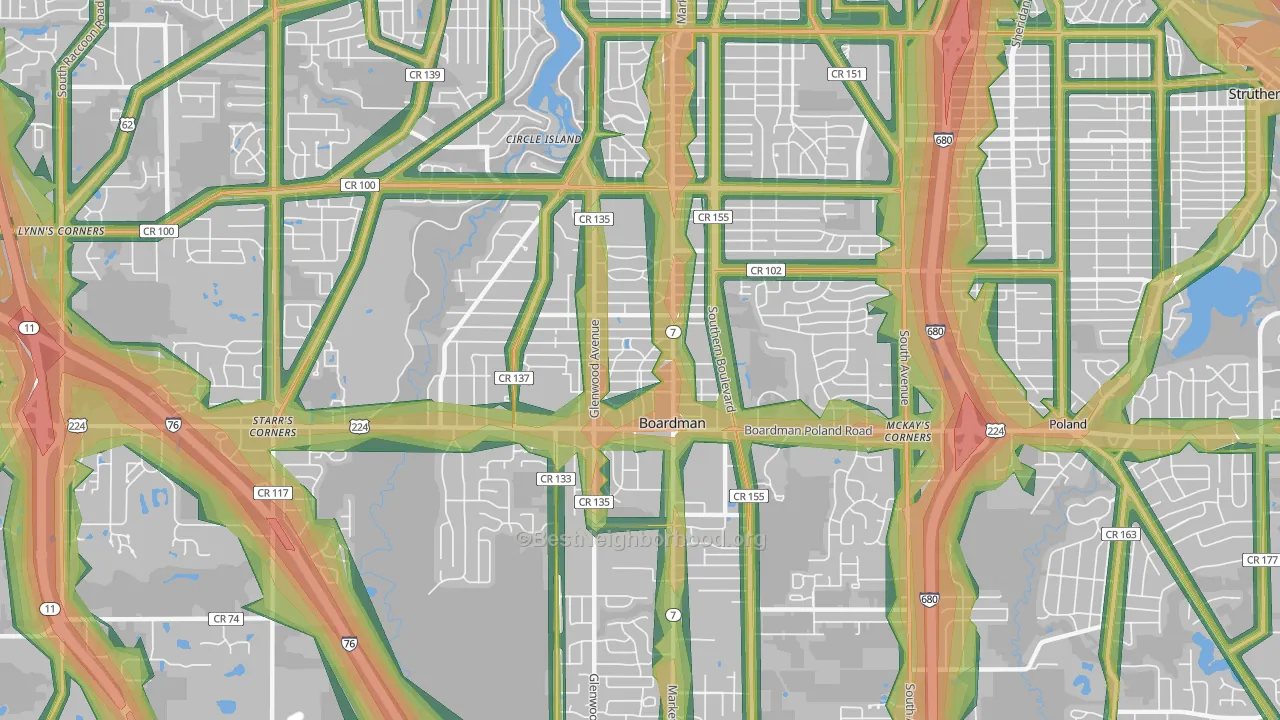 44512, OH Map of Noise Levels in 44512